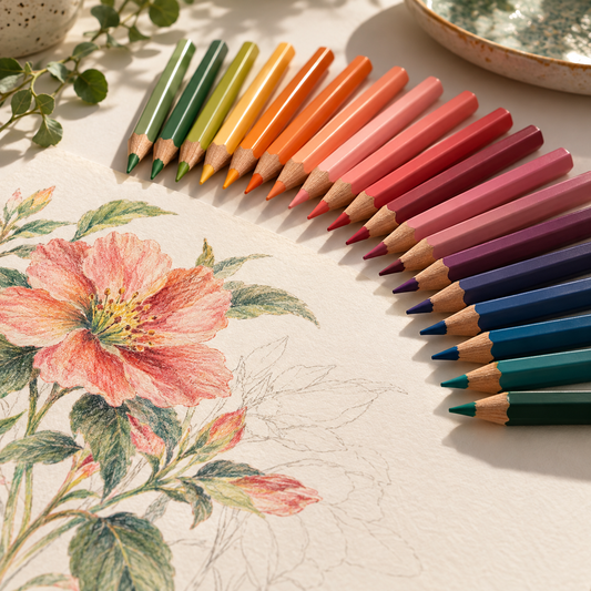 Colored Drawing Pencils — generated design illustration