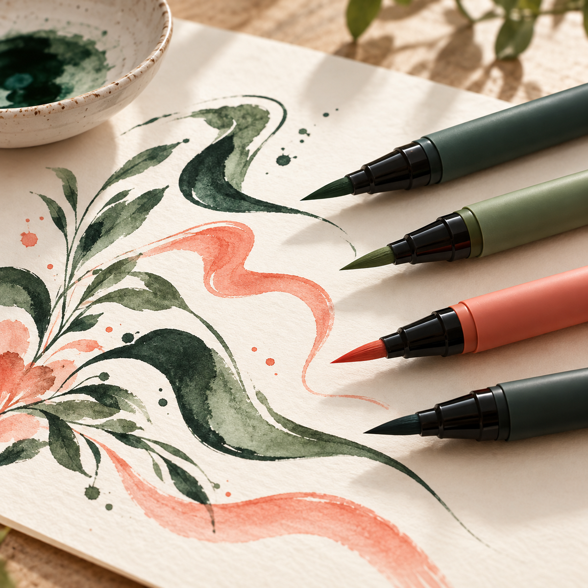 Expressive Brush Pens — generated design illustration