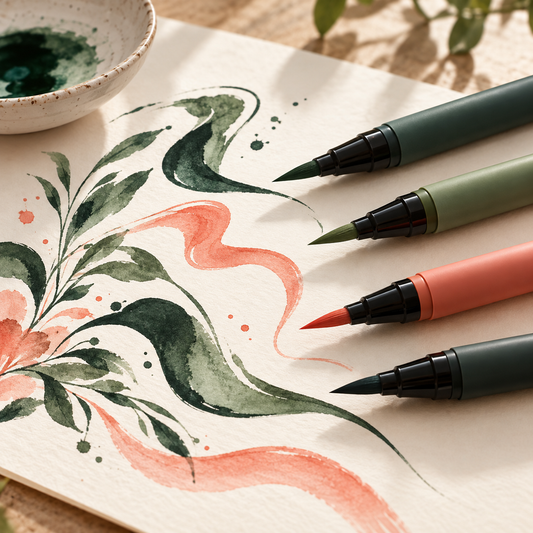 Expressive Brush Pens — generated design illustration