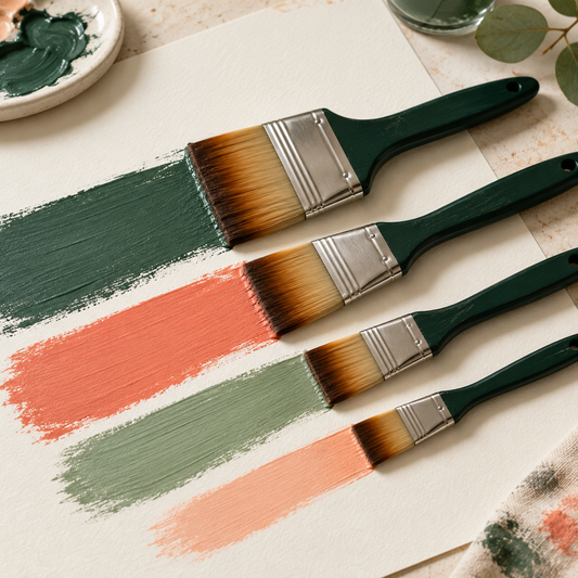 Flat Painting Brushes — generated design illustration