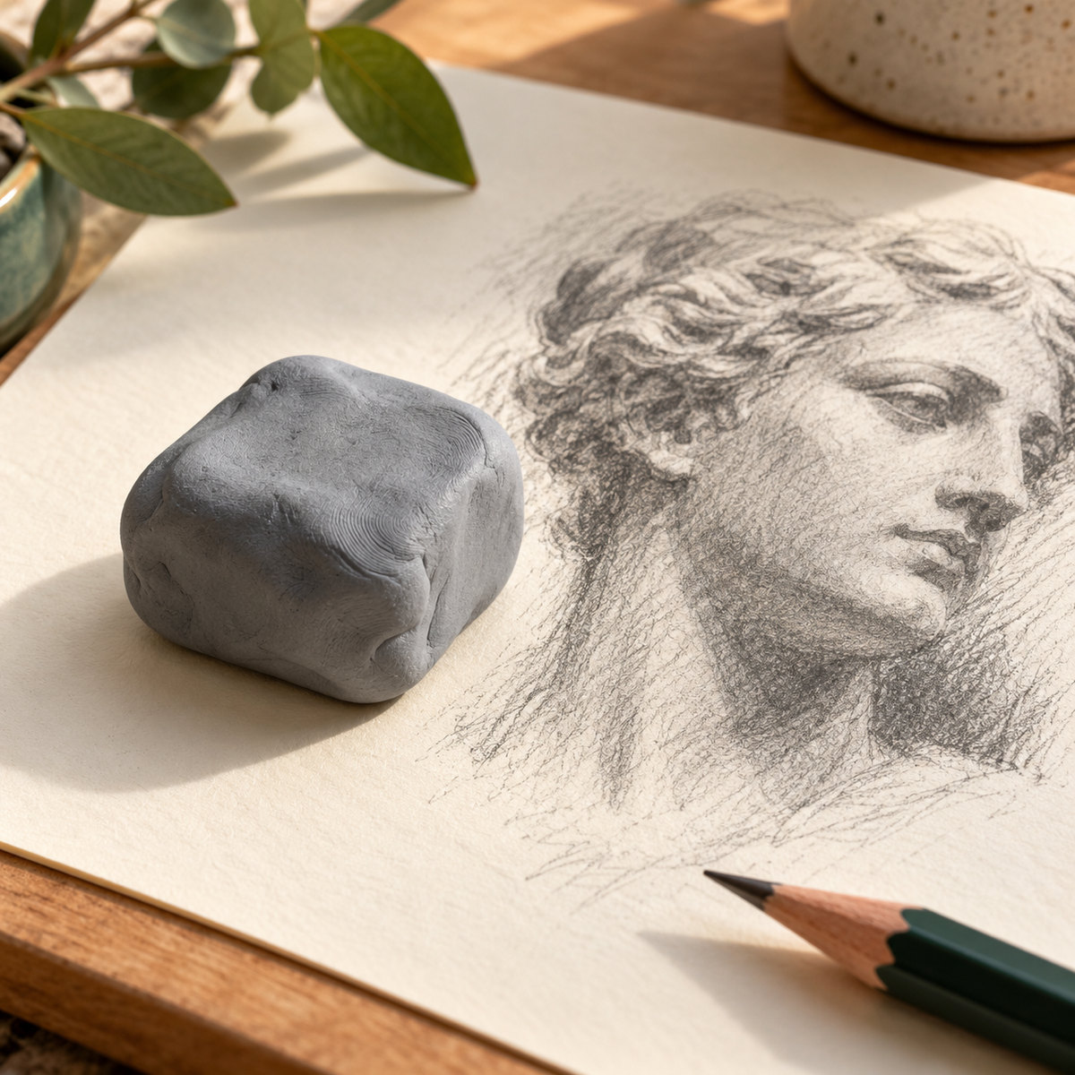 Soft Kneadable Eraser — generated design illustration